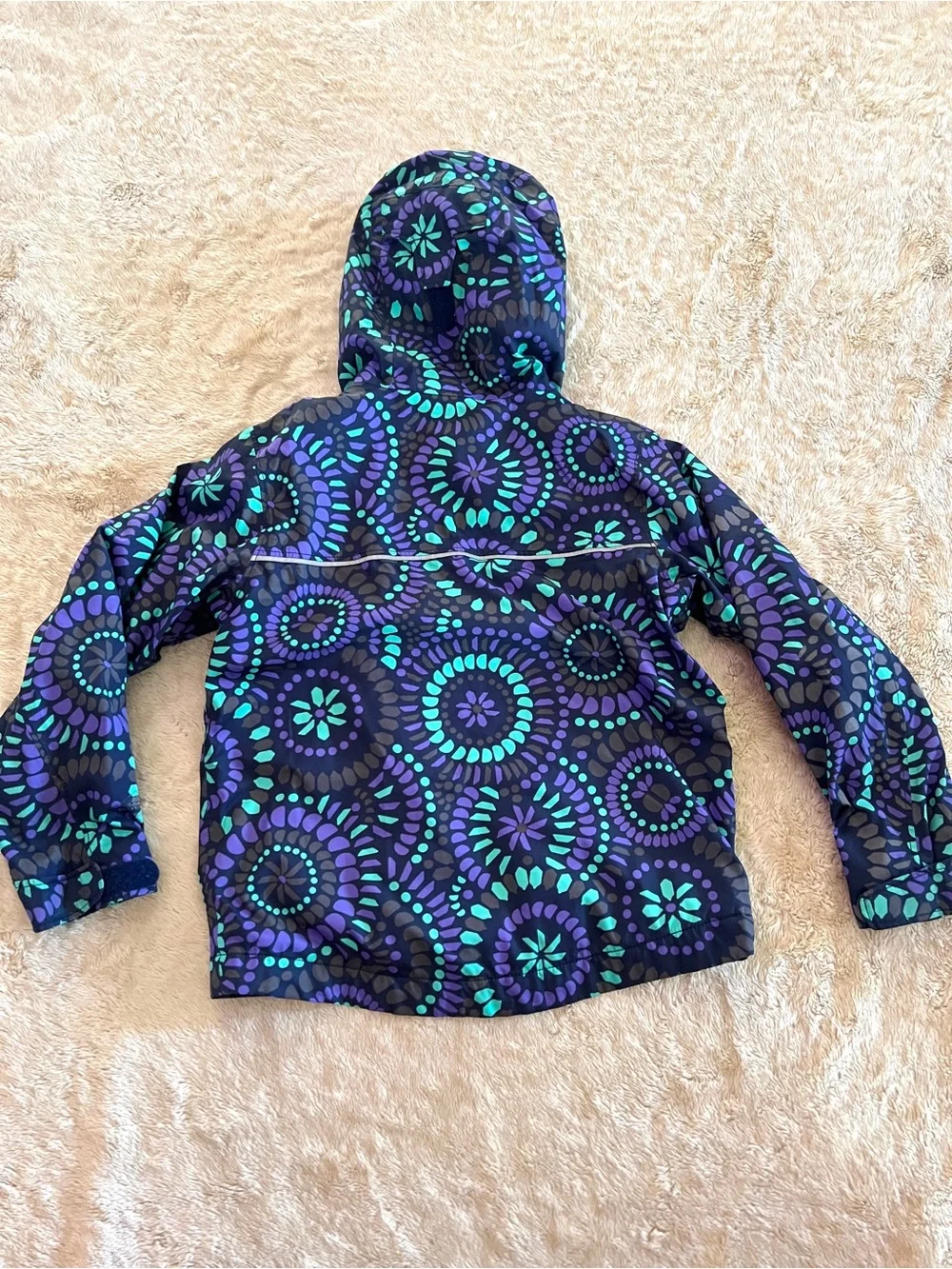 COLUMBIA Girl's Purple & Blue Rain Jacket Size XXS